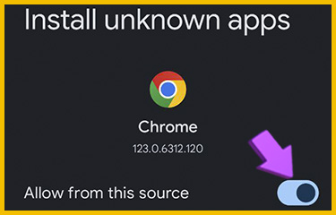 Allow downloading from unknown sources