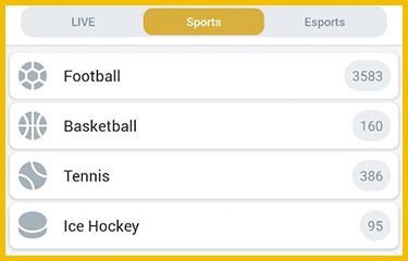 Select the sports event