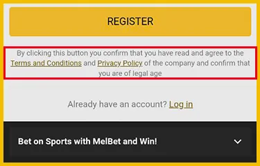 Accept the terms and conditions