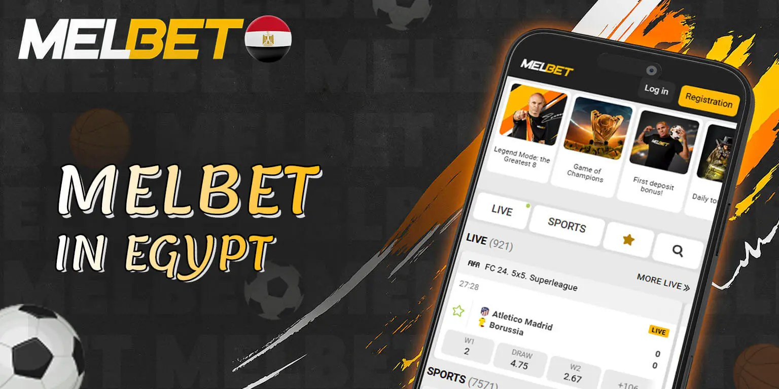 Homepage of Melbet Egypt website